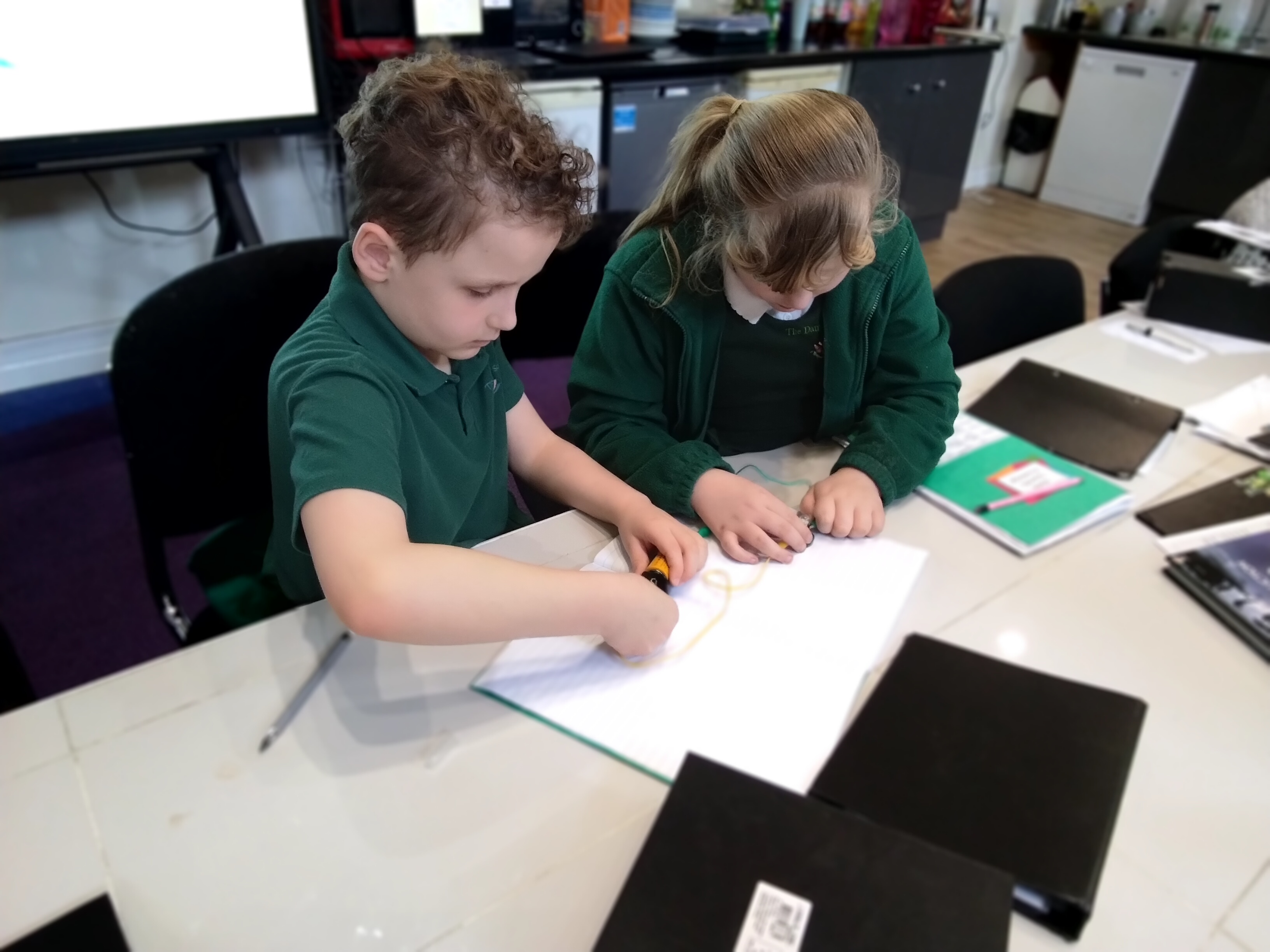 Students working on a project