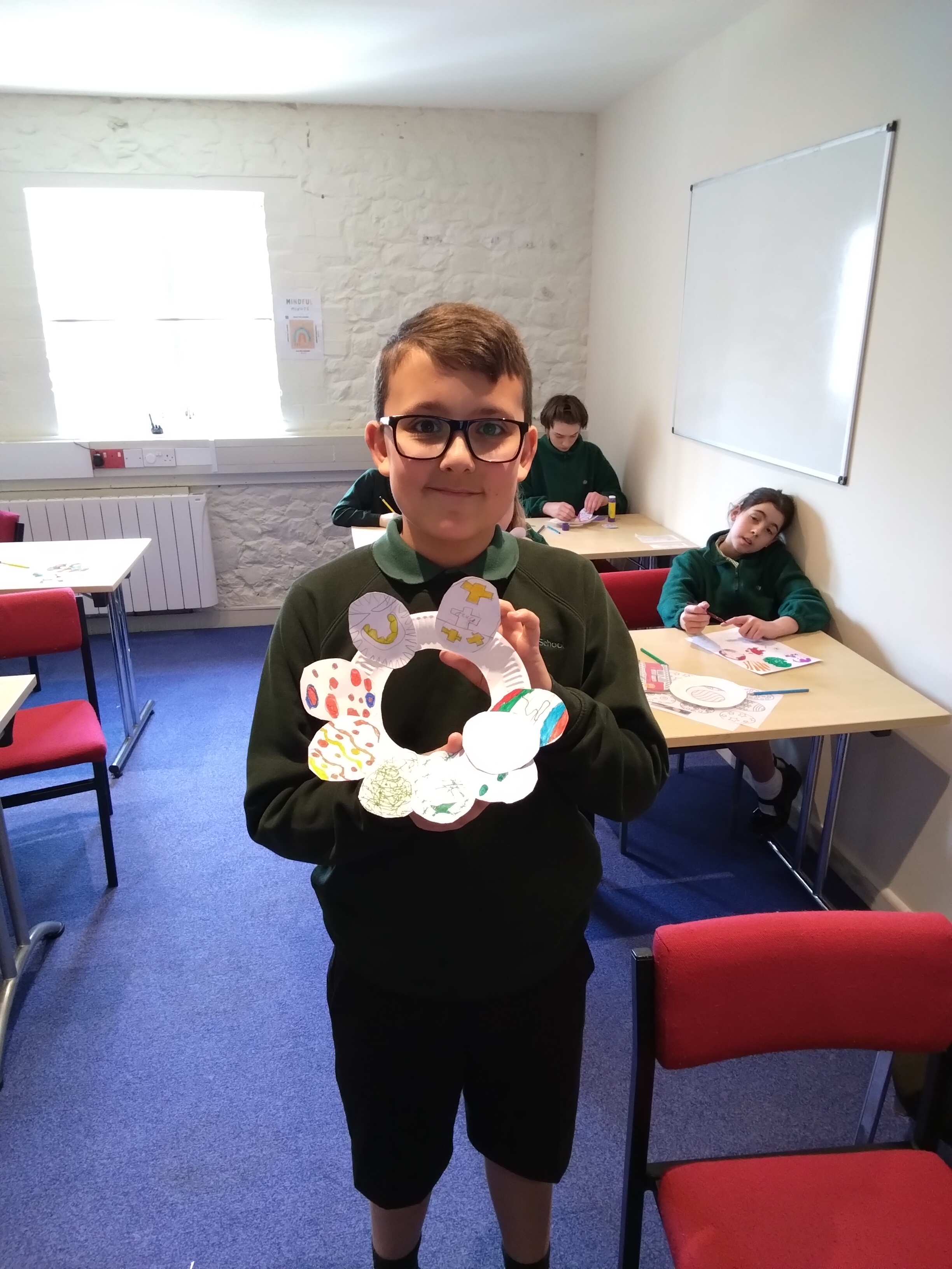 Student with project