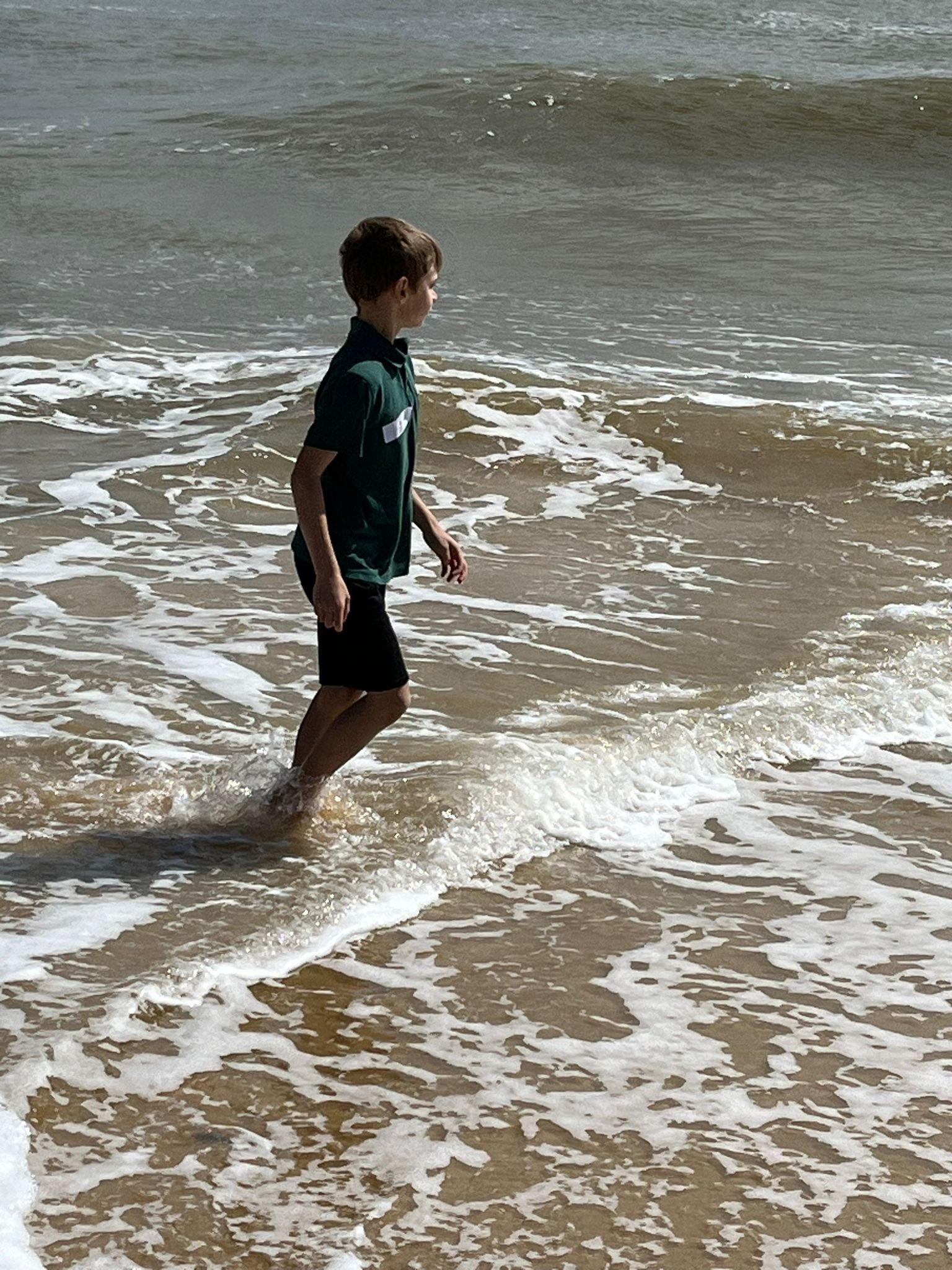 student in the water 
