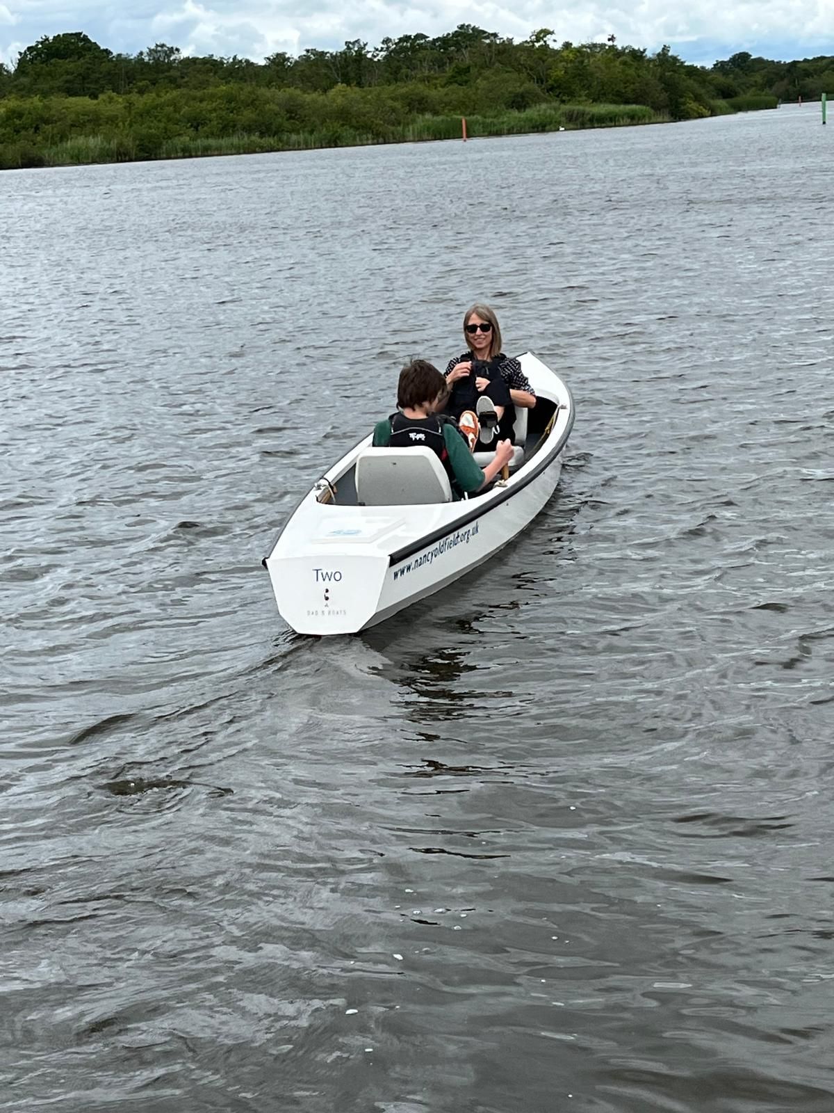 student on a boat