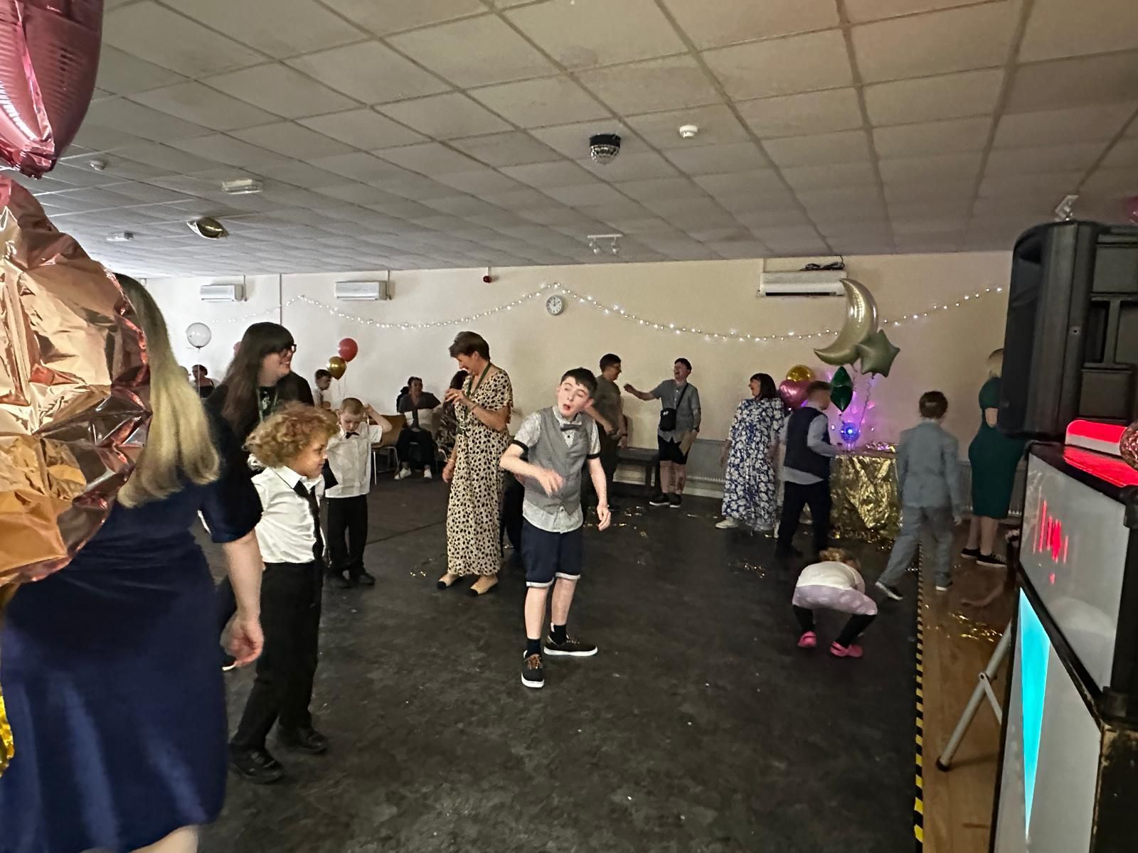 Students and family at prom