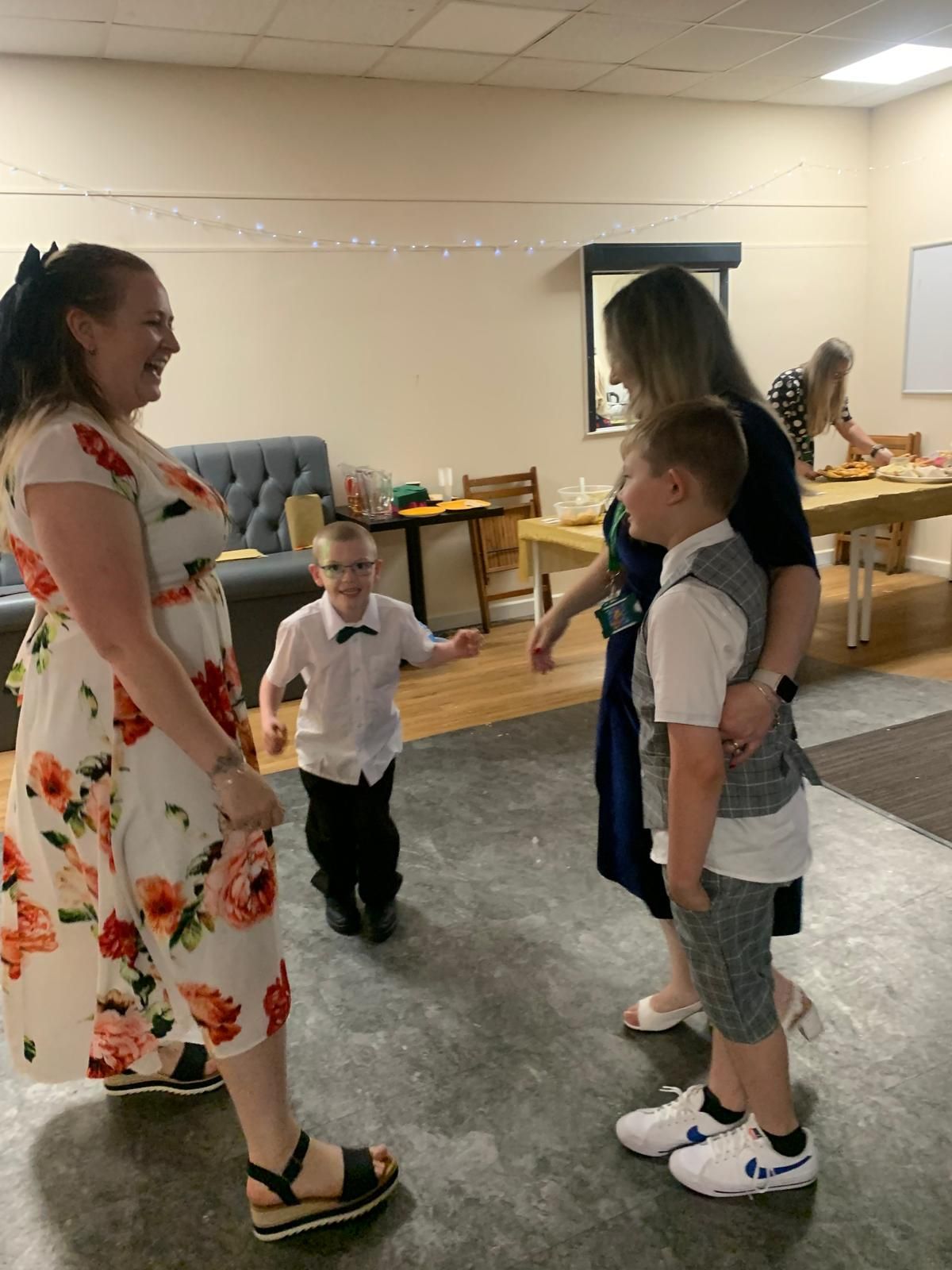 Students and family at prom